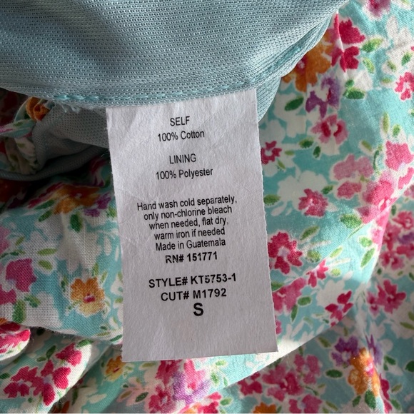 NWT LE LIS Floral 2 Piece Set Crop Top High Waist Mini Skirt Co Ord Small - Picture 9 of 9